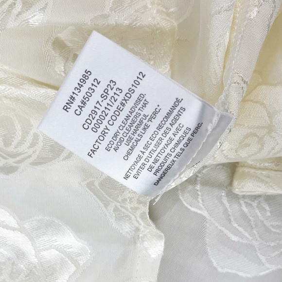 For Love And Lemons Melody Strappy Jacquard Mini Dress Size XL NWT Cream - Picture 7 of 8